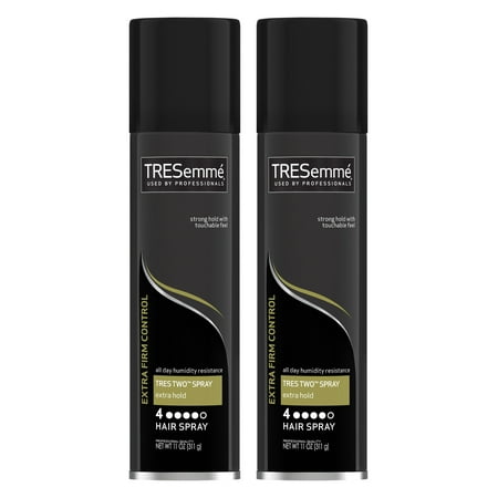 TRESemmé TRES Two Hair Spray for Strong Hold with Touchable Feel Two Extra Hold Twin Pack All Day Humidity Resistance 11 oz 2