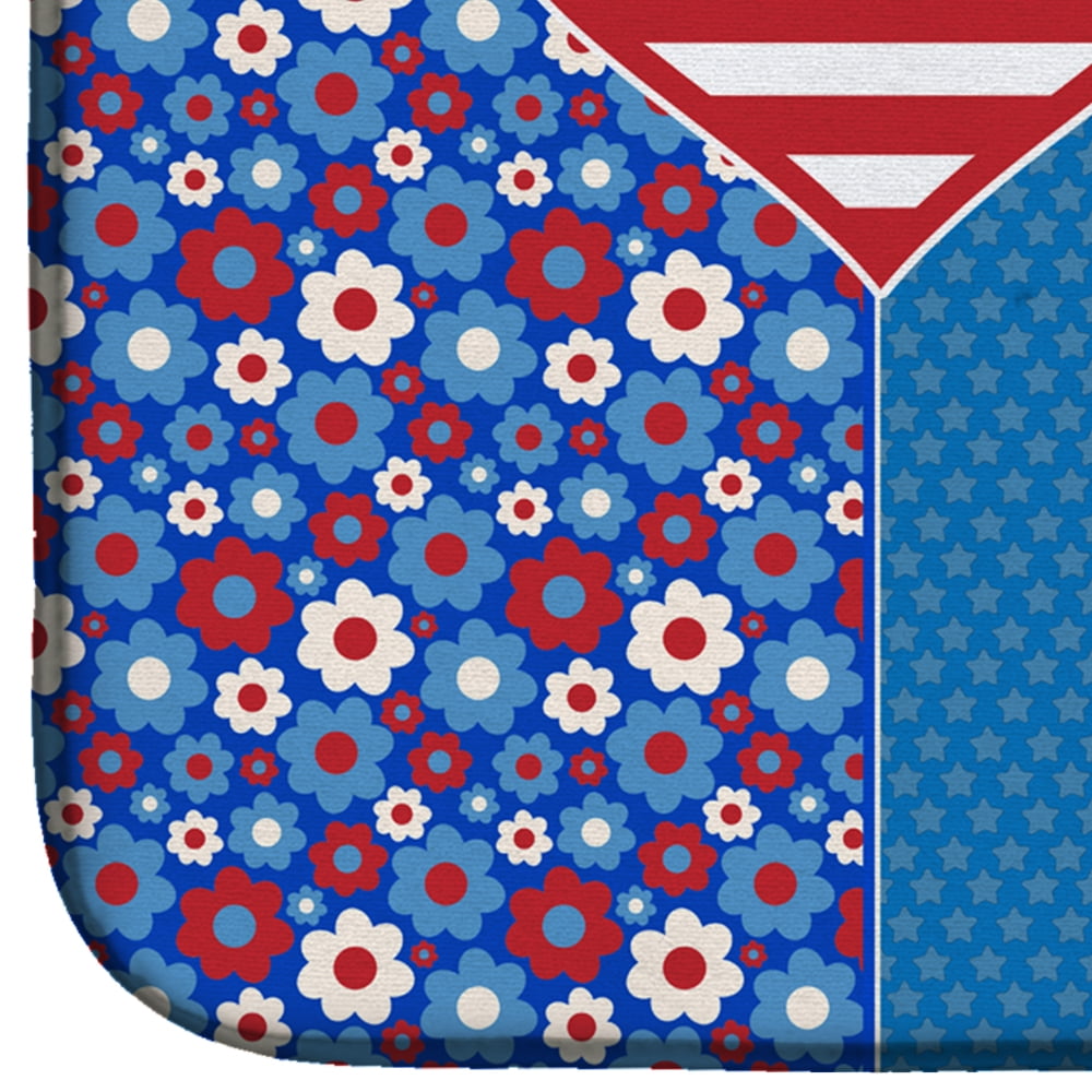 Salt Pepper Schnauzer USA American Dish Drying Mat