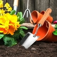 thumbnail image 3 of Raindrops Wide Spade Shovel 1Pcs for Gardening Tools in Stainless Steel and Wood for Composting Narrow Spaces 12.8x3.3in, 3 of 8