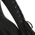 thumbnail image 5 of Witch Hooded Dress, Gothic Asymmetric Dress, Renaissance Witch Costume, Halloween Cosplay Gown, Gothic Cape Dress Retro Hooded Ruffle Sleeves Irregular Skirt Women'S Cape Coat, Black L, 5 of 6
