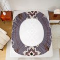 thumbnail image 5 of Homewish Ancient Bohemain Aztec Queen Sheet Sets,Rustic Western Tribal Flat Sheet,Purple Brown Beige Queen Fitted Sheet For Kids,Luxury Bedroom Decor,4 Pieces, 5 of 7