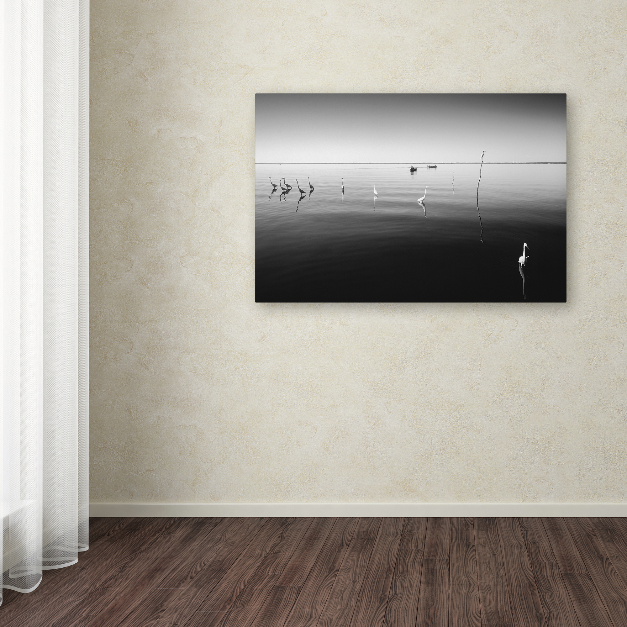 Trademark Fine Art "11 Herons" Canvas Art by Moises Levy