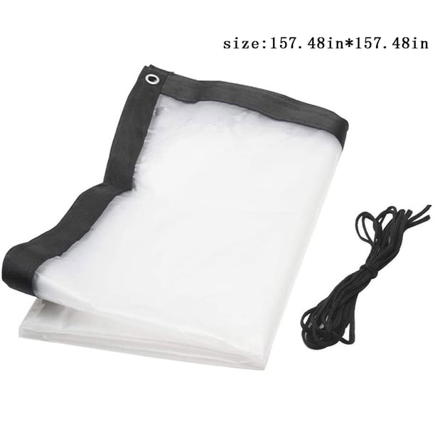 Lona impermeable multifuncional transparente de polietileno, lona impermeable para balcón, refugio contra la lluvia, tela de plástico resistente al viento para exteriores, lona para lluvia fría