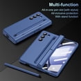 thumbnail image 7 of ELEHOLD for Samsung Z Fold 6 Case, Rugged Slim S Pen & Pen Holder Invisible Kickstand Hinge Protection Anti-Scratch Shockproof Protective Case with Screen Protector for Samsung Z Fold 6,Blue, 7 of 7
