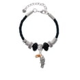 thumbnail image 2 of Delight Jewelry Silvertone Toucan Sister Celtic Knot Leather Bead Bracelet, 7"+2" Extender, 2 of 4
