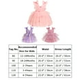 thumbnail image 5 of IBTOM CASTLE Toddler Girls Butterfly Birthday Dress Rainbow Tulle Formal Wedding Party Ruffle Tutu Dresses Photo Shoot 4-5 Years Rainbow Purple, 5 of 9