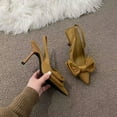 thumbnail image 3 of Zapatos de tacón fino con nudo de mariposa para mujer, calzado de vestir Sexy, punta estrecha, tacones altos, novedad de verano 2024, 3 of 5