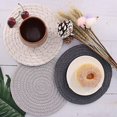 thumbnail image 2 of Visland Handwoven Cotton Coaster Heat-Resistant Kitchen Mats Table Protection Natural Cotton Hot Plate Mats for Cooking Baking Kitchen Counter Table, 2 of 8