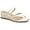 White, variant on ALFANI Womens White Metallic Accent Strappy Comfort Eadyn Square Toe Wedge Slip On Sandals 9.5 M