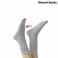 thumbnail image 5 of COUVER Womens Slouch Socks Cotton Stretch Crew Length, White, 6-8, 1 Pair, 5 of 7