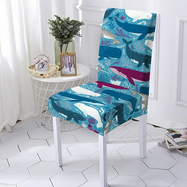 Realistic 3D Digital Print Chair Slipcovers Removable Universal Stretch
