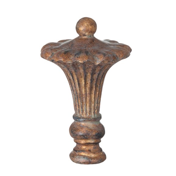 B&P Lamp® Royal Style, Antique Brass Finish, 3-5/8 Inch Height, 1/4-27 Tap