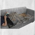 thumbnail image 6 of Zoo Soft Flannel Fleece Blanket, Male and Female Lions Basking in the Sun Wild Cats Habitat King of Jungle, Cozy Plush for Indoor and Outdoor Use, 70" x 90", Pale Brown Grey Yellow, by Ambesonne, 6 of 6