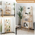 thumbnail image 6 of Gymax 4-Tier Bamboo Ladder Bookshelf 58'' Display Shelf Storage Rack Plant Flower Stand, 6 of 10