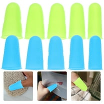 OATIPHO Finger Tip Protectors Protective Cover Silicone Green 10Pcs