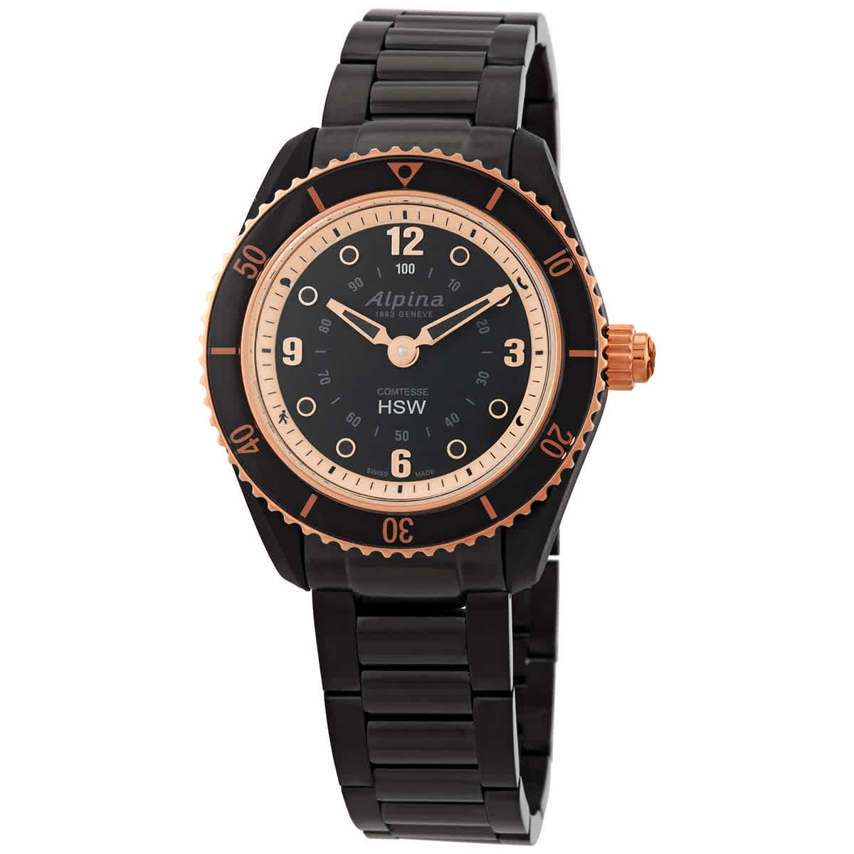 Alpina Comtesse Horological Alarm World Time Quartz Black  display picture 2