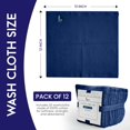 thumbnail image 6 of Linteum Textile 100% Cotton Premium Washcloths, 12x12 Inches [Pack of 24] Blue, 6 of 7