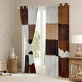 thumbnail image 3 of Castle Fairy Cow Print Patchwork Curtains Pack of 2 (42x84 Each),Plaid Curtains Blackout, 3 of 6