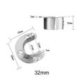 thumbnail image 2 of MYG 2pcs Closet Rod Wardrobe Pipe Hanging Rail Rod End Support Bracket 25/32mm Dia, 2 of 8