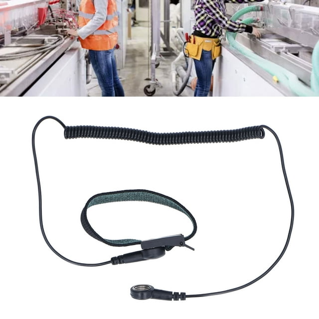 Static Proof Wristband ESD Anti Static Wrist Strap with Extendable Wire Wear Resistant Stainless Steel for Electronic Equipment