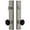 Satin Nickel, variant on Grandeur 5th Avenue Tall Plate Single Cylinder One Piece Knobset with Coventry Knob