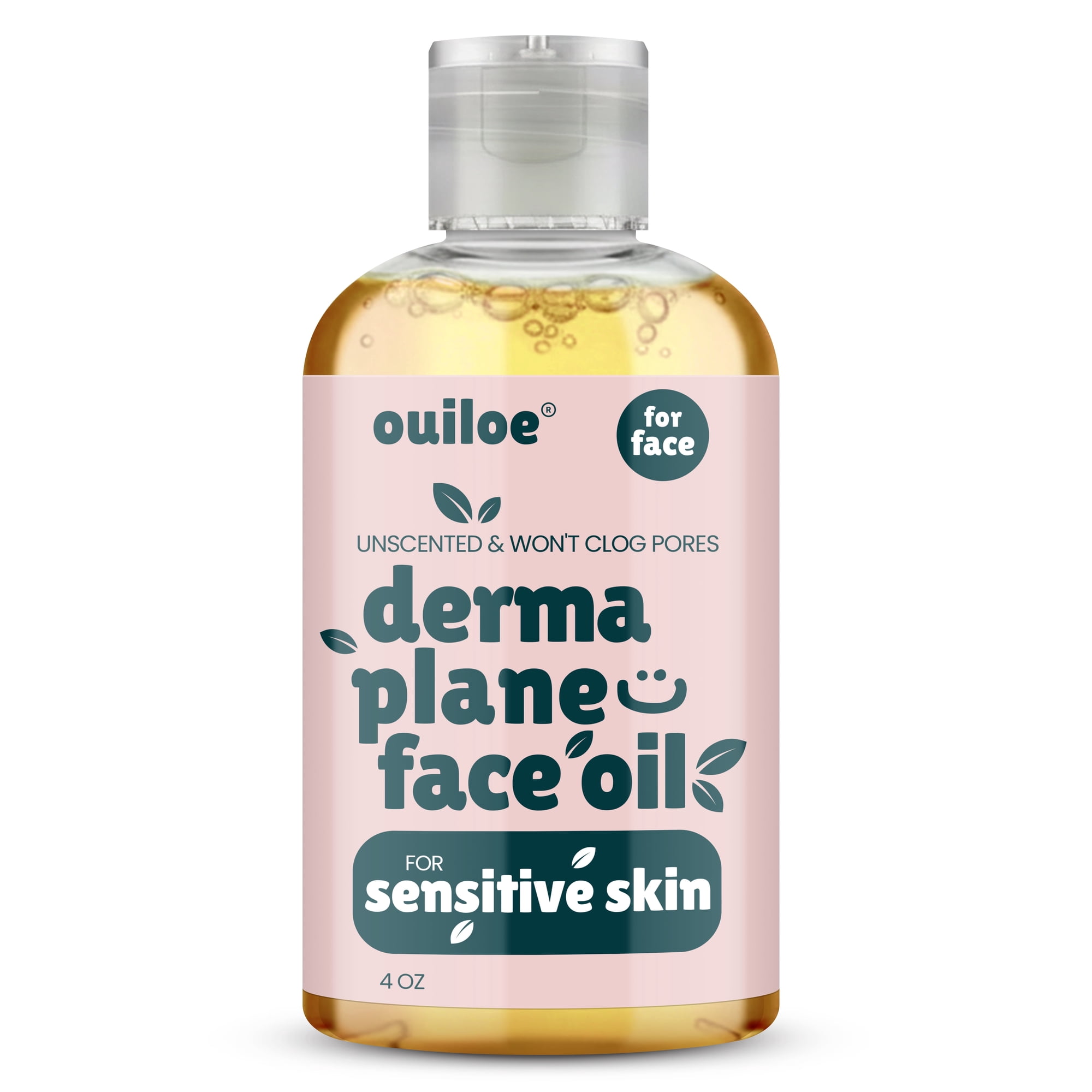 Dermaplane Oil for Sensitive Skin - Non Comedogenic Face Shaving Oil for Women - Unscented, Safe for Acne Prone Skin, Non Irritating & Non Greasy, 4oz