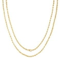 thumbnail image 1 of 14K Yellow Gold Diamond Cut Rope Chain Necklace for Men and Women â€“ Measures 3mm Thickness x 28 Inches Length, 1 of 7