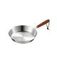thumbnail image 3 of Sartén de acero inoxidable para cocinar, utensilios de cocina, mango de madera profesional Grande, 3 of 9