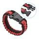 thumbnail image 4 of Pulseras de paracord de supervivencia Uxcell, paquete de 2, pulsera de paracord trenzada, negra, roja, 4 of 5