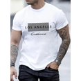 thumbnail image 1 of Camiseta con estampado de Los Ángeles, talla S para hombre, camiseta informal de manga corta para verano, para adultos, hombres, mujeres, adolescentes, jóvenes, ocio., 1 of 5