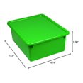thumbnail image 2 of ROM16005-2 Stowaway Plastic 5-Inch Letter Box with Lid, Green, Pack of 2, 2 of 2