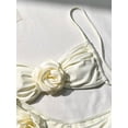 thumbnail image 4 of Women's 2 Piece 3D Rose Bikini Swimsuit Spaghetti Strap High Waisted Bathing Suit Beachwear, 4 of 5