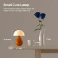 thumbnail image 6 of Mushroom Lamp Vintage Bedside Table Lamp  Glass Mushroom Decor Nightstand Lamp with 3 Color Temps, Cute Retro Small Desk Lamp for Bedroom Office, Mid Century Modern Aesthetic Home Deco Gift, 6 of 6