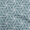 thumbnail image 1 of oneOone Silk Tabby Turquoise Blue Fabric Geometric Sewing Craft Projects Fabric Prints By Yard 42 Inch Wide, 1 of 4