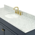 thumbnail image 5 of Ariel Hamlet 67 Inch Single Oval Sink Vanity With Carrara White Marble Countertop W/ 0.75 Edge In Midnight Blue, 5 of 11
