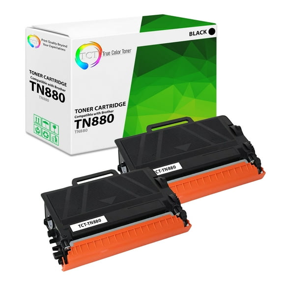 TCT TN880 Toner Cartridge 2 Pack - Premium Compatible Replacement for Brother TN-880 Black Super High Yield