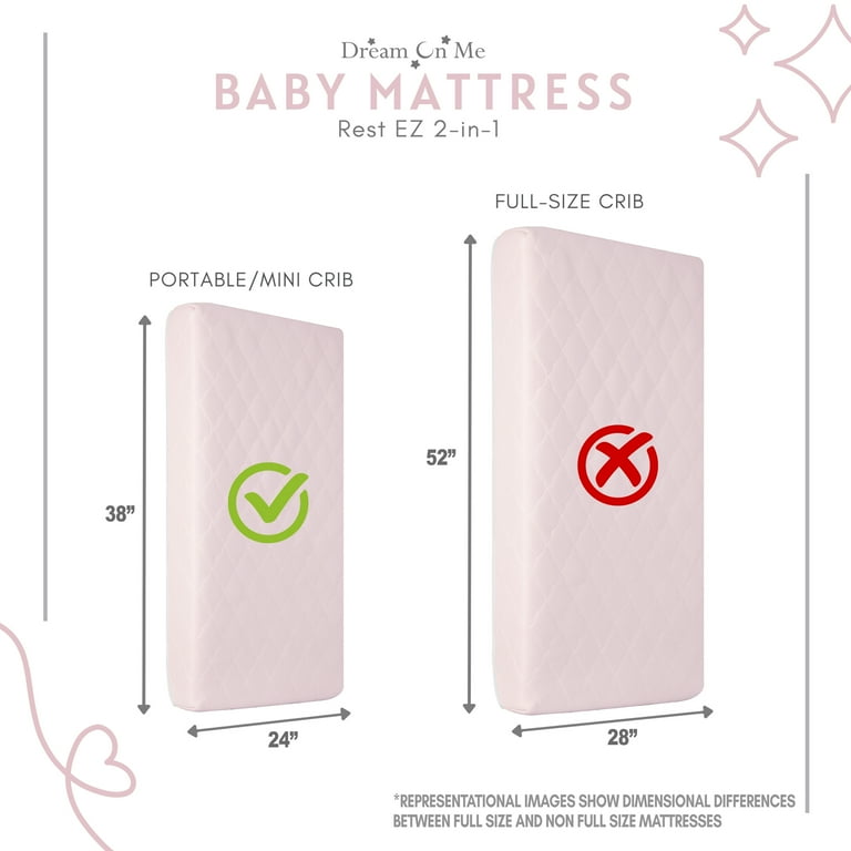 2 inch best sale mini crib mattress