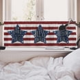 thumbnail image 5 of God Bless America Patriotic Star Stripe Kitchen Curtain Valance 54 x 18, 4th of July Short Topper Window Rod Pocket, USA Independence Day Memorial Day Home Living Room Bedroom Bathroom Decor, 5 of 6