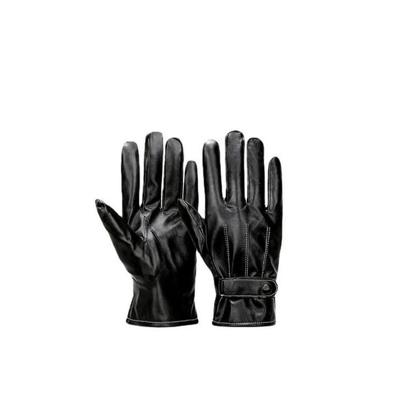 Comfort Gloves，1 Pair Gloves Winter Mittens Mens Glives Warm Mittens for Men Winter Glove Hand for Men Powerlifting Black Pu Leather