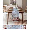 thumbnail image 3 of Ldtrchee Christmas Gnomes Table Runner 72 Inches, Snowflake Xmas Tree Birds Berry Bed Runner Dresser Scarves Tabletop for Indoor Outdoor Parties/Ceremony/Banquet, 16" x 72", 3 of 8