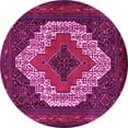 thumbnail image 1 of Ahgly Company Indoor Round Persian Pink Traditional Area Rugs, 7' Round, 1 of 4