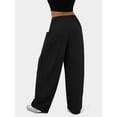 thumbnail image 4 of Pantalones Bombachos Holgados de para Mujer, Pantalones Casuales de Verano con Cordón, Ropa de Viaje con Bolsillos 2025 Negro XL, 4 of 7