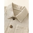 thumbnail image 5 of Baby Boys Clothes Set 6M 12M 18M 18M 24M 3Y Boys Button-Down Shirt Tops + Cotton Gauze Shorts Summer Outfit 2PCS with Pockets, 5 of 10