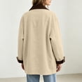 thumbnail image 5 of Nestiefly Women Button Down Barn Jackets Fall Fashion Lightweight Casual Office Work Shacket with Front Deep Pockets Khaki XL, 5 of 9