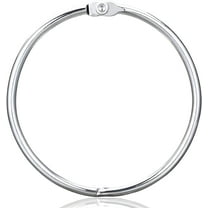 12 PCS Shower Curtain Rings, Chrome Shower Curtain Hooks Decorative, Rustproof Shower Hooks for Shower Curtain Rods, Silver Metal Shower Rings for Bathroom, 2 Inch Loose Leaf Binder Rings