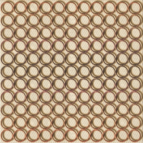 Ahgly Company Indoor Square Patterned Light Brown Area Rugs, 6' Square