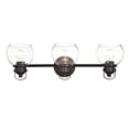 thumbnail image 3 of CHLOE Janice Contemporary 3 Light Rubbed Bronze Bath Vanity Fixture 26" Width, 3 of 7