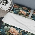thumbnail image 4 of Designart "Symbolic Dragons" Pink Japanese Bedding Covert Set - Oriental Bed Set With 2 Shams, 4 of 5