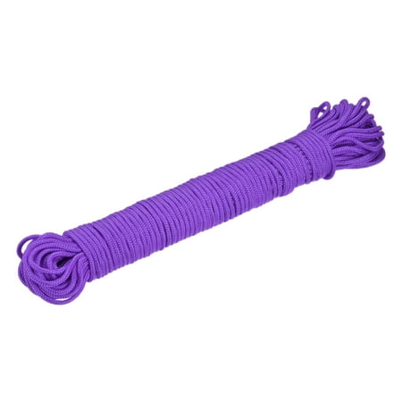 

Polypropylene Rope Braid Cord 30M/98.4ft 1/8 Purple for Indoor Outdoor Camping Clothes Line
