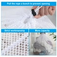 thumbnail image 4 of 1 Pcs Diamond Mesh Laundry Bags,Heavy Duty Mesh Laundry Bag with Drawstring Closure,Reusable Drawstring Mesh Laundry Bag,Large Laundry Hamper Liner,Laundry bag for Travel,Sports,Dorms(White30*40cm), 4 of 8